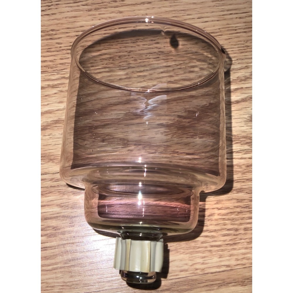 Vintage Pink Glass Peg Votive Cup Candle Holder Candelabra Insert Blush Rose 4"
